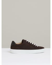 Reiss - Finley-Leather Low-Top Trainers - Lyst