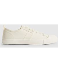 Reiss Ryder - Low Top Canvas Sneakers - White
