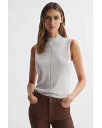 PAIGE - Eliza - Knitted Sleeveless Top, Ivory Sparkle - Lyst