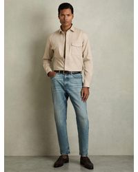 Reiss - Whisper Stretch-Cotton Twill Twin-Pocket Overshirt - Lyst