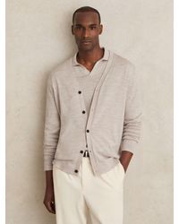 Reiss - Merino Wool Button-Through Cardigan - Lyst