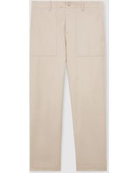 Reiss - Lyocell Cotton Wide Utility Trousers - Lyst