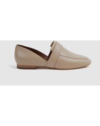 Reiss - Irina Loafers - Nude Leather Plain - Lyst