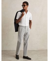 Reiss - Slim Fit Linen Shirt, - Resort & Holiday Wear - Lyst