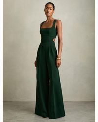 Reiss - Petite Wide-Leg Cut-Out Jumpsuit - Lyst