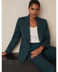 Reiss - Wool-Blend Double-Breasted Suit Blazer - Lyst