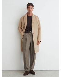 Reiss - Wool-Blend Single-Breasted Epsom Coat - Lyst