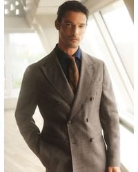 Reiss - Db Wool-Blend Check Double-Breasted Suit Blazer Classic-Fit - Lyst