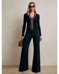 Reiss - Craft-Stitch Rib-Knit Top - Lyst