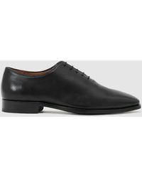 Reiss - Mead - Black Leather Lace-up Shoes, Us 8 (uk 7) - Lyst