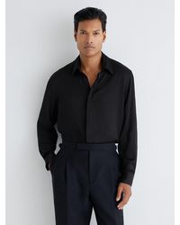 Reiss - Atelier Herringbone-Stripe Long-Sleeve Shirt Regular-Fit - Lyst