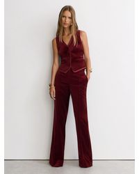 Reiss - Velvet Satin-Trim Tailored Waistcoat - Lyst