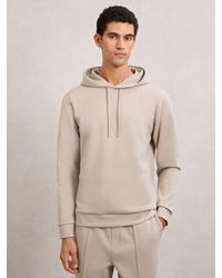 Reiss - Interlock-Jersey Drawstring Hoodie - Lyst