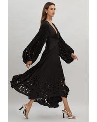 Acler - Cut Out Balloon Sleeve Midi Dress - Lyst