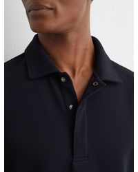 Reiss - Textured Concealed-Placket Polo Shirt - Lyst