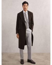 Reiss - Wool-Blend Double-Breasted Overcoat - Lyst