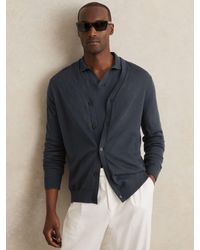 Reiss - Merino Wool Button-Through Cardigan - Lyst