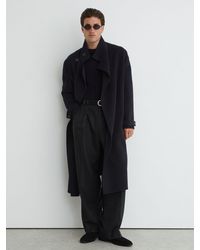 Reiss - Wool-Blend Blindseam Belted Overcoat - Lyst