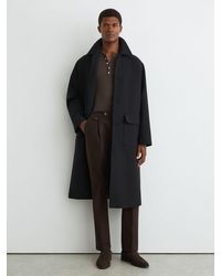 Reiss - Dimmock - Chocolate Brown Cotton-blend Moleskin Tapered Trousers, 28 - Lyst