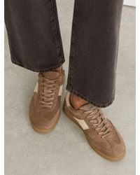 Reiss - Suede And Leather Colour-Block Runner Trainers - Lyst