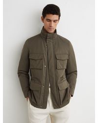 Reiss - Cotton-Blend Padded Four-Pocket Jacket - Lyst