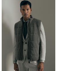 Reiss - Shackleton Gilet Cotton Quilted - Lyst