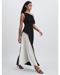 Acler - Cream Midi Dress With Contrast Skirt - Lyst