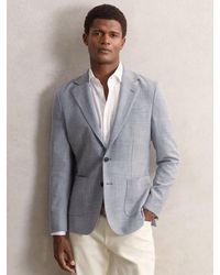 Reiss - Slim Fit Single Breasted Blazer With Cotton - Lyst