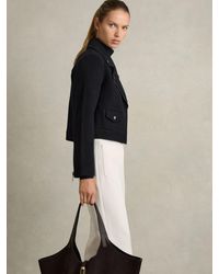 Reiss - Wool-Blend Biker Jacket - Lyst