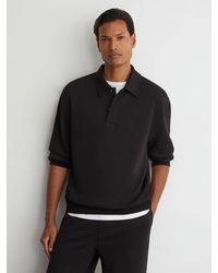 Reiss - Premium Interlock Relaxed Polo Sweatshirt - Lyst