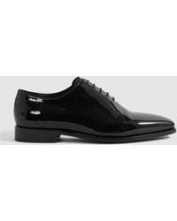Reiss - Mead - Black Patent Leather Lace-up Shoes - Lyst