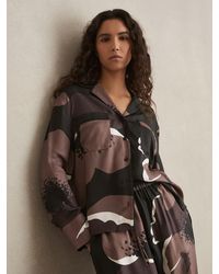 Reiss - Floral-Print Long-Sleeve Shirt - Lyst