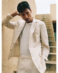 Reiss - Atlantic Classic-Fit Linen-Twill Single-Breasted Suit Blazer - Lyst