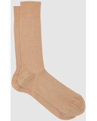 Reiss - Cotton-Blend Ribbed Socks, S & M - Lyst