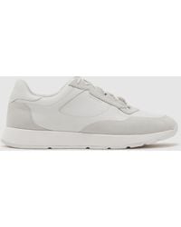 Reiss - Bonded-Leather Lightweight Runner Trainers - Lyst
