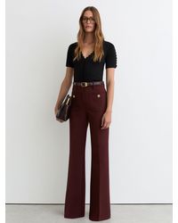 Reiss - Scallop-Trim Rib-Knit Top - Lyst