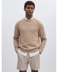 Les Deux - Ivory/neutral Stripe Linen-cotton Shorts - Lyst