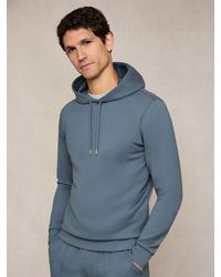 Reiss - Airforce Interlock-Jersey Drawstring Hoodie - Lyst