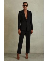 Reiss - Gabi - Black Petite Tailored Single Breasted Suit Blazer - Lyst