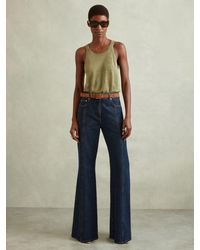 Reiss - Flared Front Seam Jeans - Lyst