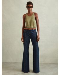 Reiss - Flared Front Seam Jeans - Lyst