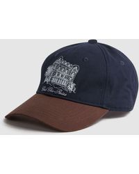 Reiss - Palermo - Navy/tobacco | Ché Embroidered Baseball Cap, - Lyst