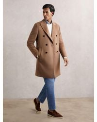 Reiss - Wool-Blend Double-Breasted Overcoat - Lyst