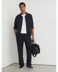 Reiss - Premium Interlock Straight-Leg Joggers - Lyst