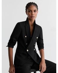 Reiss - Tally Double-Breasted Tailored Wool-Blend Blazer - Lyst