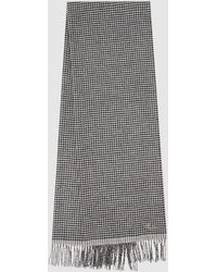 Reiss - Victoria - Black/white Wool Blend Dogtooth Embroidered Scarf - Lyst