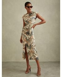 【海外限定】REISSワンピース☆Ava Colour-Blocked Jersey Midi Reiss Ava Colour-Blocked Jersey Midi Dress in Green | Lyst