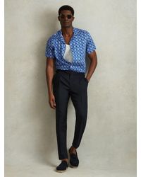 Reiss - Bright & Printed Cuban Collar Shirt - Lyst