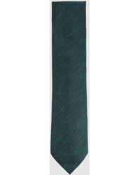 Reiss - Giotto - Hunting Green Textured Silk Blend Tie - Lyst
