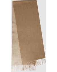 Reiss - Picton - Camel Wool-cashmere Scarf, One - Lyst